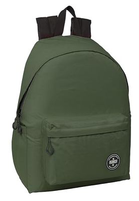 Safta MUNICH TEEN - Zaino per laptop da 14,1", ideale per giovani di diverse età, comodo e versatile, qualità e resistenza, 31 x 13 x 43 cm, colore: verde cachi, Verde kaki, Estándar, Casual