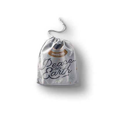 Bonamaison Impreso Algodón Bolsas con Cordón, Bolsa con Cordel para el Hogar y el Almacenamiento de Verduras, Bolso de Compras, Plegable, Ecologica, Reutilizables, Tamaño: 12x15 Cm