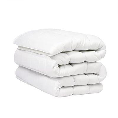 OHS Soft Touch microvezel gevulde matrasbeschermer met elastische bandjes pluizige dikke anti-allergie gewatteerde comfortabele topper - dubbel