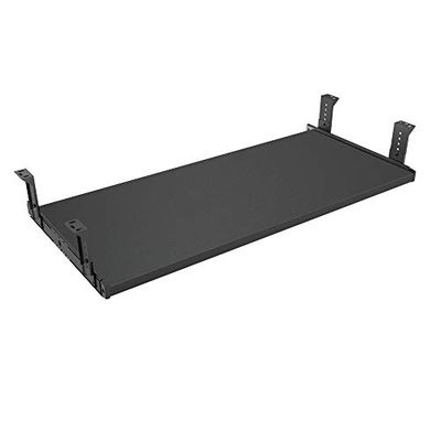 FRMSAET Meubelaccessoires Kantoorproduct Past Hardware 53 cm / 60 cm / 76 cm Toetsenbord lade Lade Houten Houder Onder Bureau Verstelbare Hoogte Platform. (76 cm, Zwart)