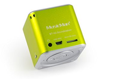 MusicMan Mini Altoparlante Bluetooth Portatile Supporto per Scheda MicroSD Audio Altoparlante Mobile Compatto per Smartphone Tablet Laptop BT-X2 (Verde)