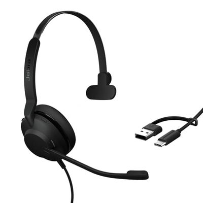 Jabra Evolve2 30 SE Telefoon-on-ear headset, bekabeld, mono, zwart, microfoon-ruisonderdrukking, ruisonderdrukking, He