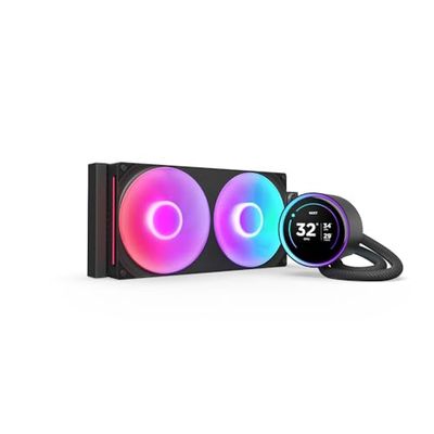NZXT Kraken Elite 280 RGB - Refroidisseur de liquide CPU AIO - Radiateur 280mm - Ventilateur F280 RGB - IPS LCD 2,72 personnalisable - Turbine Pump - LGA 1700 1200 115X 1851 / AM5 AM4 - Noir