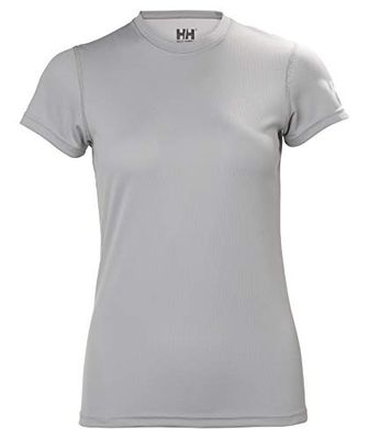 Helly Hansen Mujer Camiseta HH Tech, S, Gris Claro