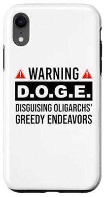 Anti Oligarchy Fight Oligarchs Resist Stop d.o.g.e Anti Doge Custodia per iPhone XR