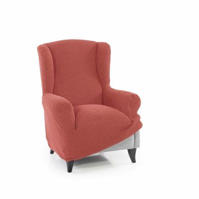 SOFASKINS® Överdrag för 1-sits fåtölj, superstretchigt sofföverdrag för soffa med exklusiv design, andningsbar och hållbar, lätt att installera sofföverdrag, mått 70–110 cm. Korallfärg