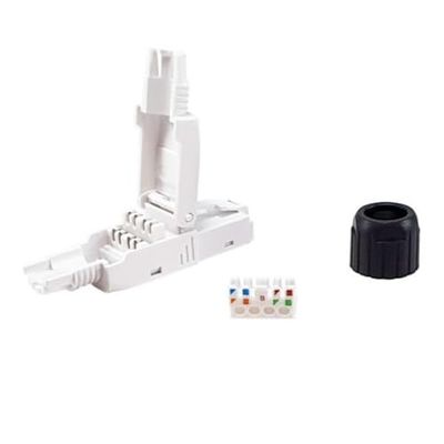 Conectores RJ45 - Kit de 5 Unidades, categoría 6, Montaje sin Herramientas, Ideal para Redes de Alta Velocidad y fácil instalación.