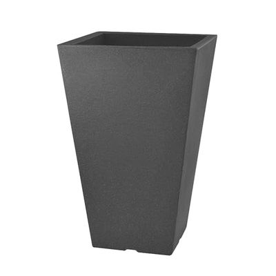 VERDENIA Mila Pot de Fleurs - Décoration Moderne pour l'intérieur et l'extérieur - Beau Design et Construction Robuste - pour différents Types de Plantes - 27 x 27 x 45 cm - 17 l - Anthracite