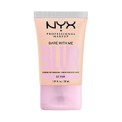 NYX Professional Makeup Mjukgörande foundation med medelhög täckning och matt finish, upp till 12 timmars vård och fukt, med niacinamider, bar med mig, färg: Fair, 1 x 30 ml