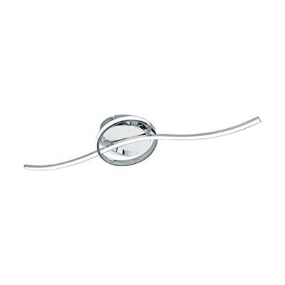 EGLO Selvina Candeeiro de teto (74,5 x 17,5 cm, 2 holofotes, alumínio, 15 W), cor cromada