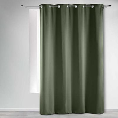 Ooggordijn, 135 x 280 cm, ondoorzichtig, eenkleurig, ondoorzichtig, kaki