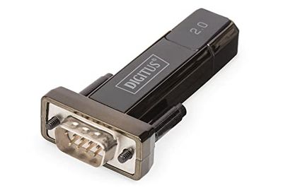 DIGITUS USB para adaptador série - conversor RS232 - USB 2.0 tipo-A a DSUB 9M - chipset FTDI FT232RL, inclui cabo de 80 cm