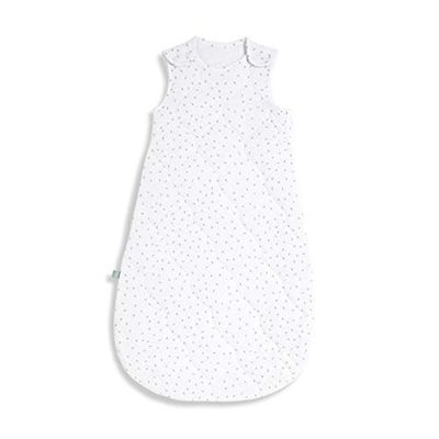 Little Green Sheep Gigoteuse pour bébé – Gigoteuse de luxe en coton bio mélangé avec fermeture éclair latérale, conforme aux normes de sécurité britanniques, riz blanc, 1 tog 6-18 mois