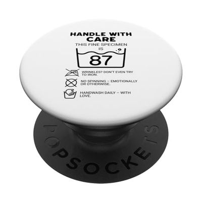 87° compleanno Questo bel pezzo è 87 istruzioni divertenti per la cura PopSockets PopGrip Adesivo