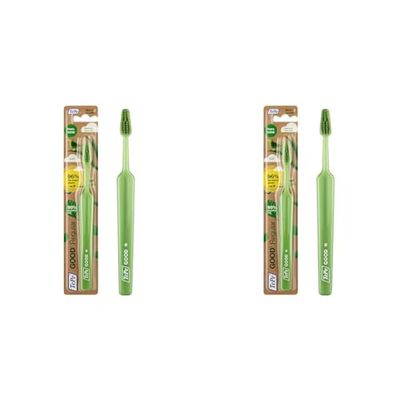 TEPE, GOOD Mini Extra Soft - Spazzolino da denti mini, eco-friendly, facile da usare, per un alito fresco, in diversi colori (Confezione da 2)