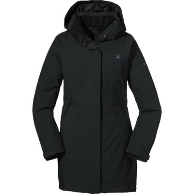 Schöffel Bastianisee Giacca Impermeabile Traspirante con Cappuccio, Donna, Nero, 34