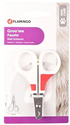 GROO'ME CISEAUX A ONGLES POUR CHATS BLANC/ROUGE