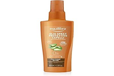 Equilibra Solar Protection Oil for Hair, Sun Oil Based on Aloe Vera, Flaxseed and Argan with Special UV Filter for Solar Ray Protection, 100 ml
