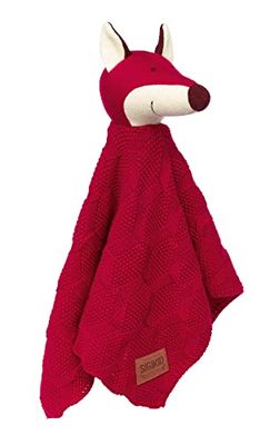 Sigikid 39630 - Manta de Punto para bebés y niños de 0 a 36 Meses, Color Rojo, 40 x 40 x 8 cm