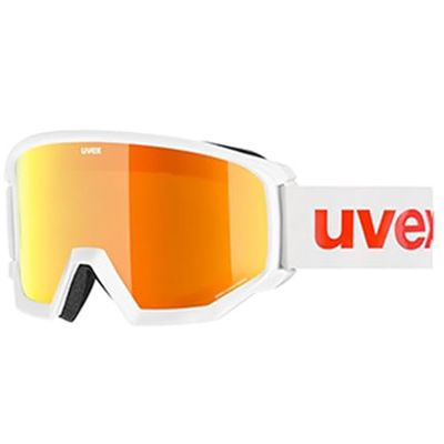 Uvex athletic CV - Gafas de esquí para adultos - filtro categoría 2 - tintadas para realzar el contraste - white matt SL/orange-gr - one size