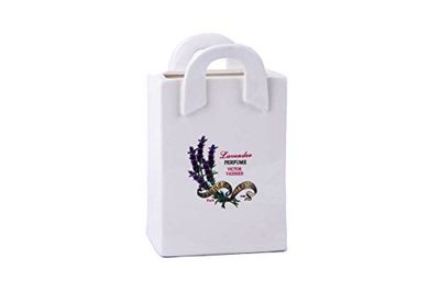 GMMH Landhaus Vintage BADSET Lavendel Badkamer Accessoires Set Zeepdispenser WC borstel keramiek (decoratieve tas)