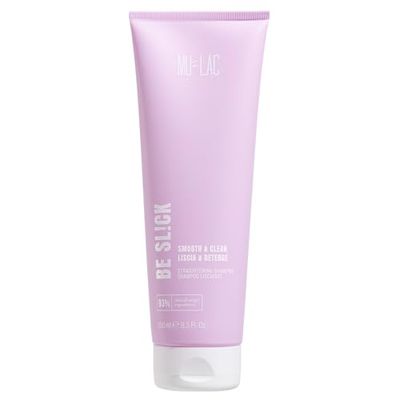 MULAC | BE SL!CK Flytande och mjukgörande schampo med anti-frissittande effekt, med linfrön, 250 ml