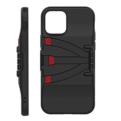 JOBY StandPoint Custodia iPhone 12 e 12 Pro, Cover con Gambe Treppiede in Alluminio Integrate, Treppiede Portatile per Telefono, Custodia Smartphone, Ideale per Selfie,Vlogging, Live Streaming