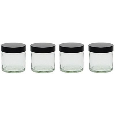 Viva Articoli per la casa - contenitori in Vetro con Tappo, Vetro, Trasparente, 60 ml