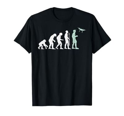 Drone Pilot Evolution Funny Quadcopter FPV UAV Flyer Gift Camiseta