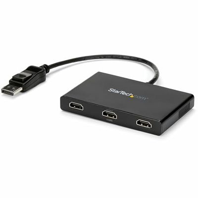 StarTech.com Adaptador Multimonitor de 3 Puertos, Divisor Splitter de Vídeo DisplayPort a 3x HDMI, Hub MST DP a HDMI -1080p Triple, Modo Extendido o Clonado, Windows Solamente (MSTDP123HD)