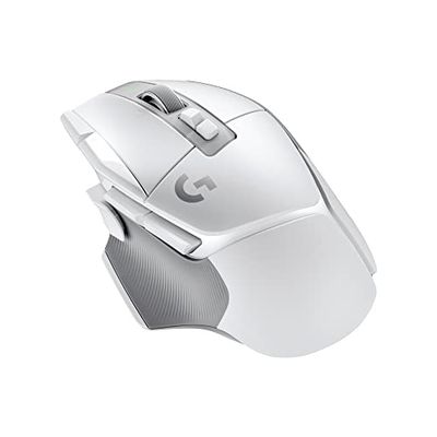 Logitech G G502 X LIGHTSPEED Souris Gaming Sans Fil - Souris optique avec boutons optiques-mécaniques hybrides LIGHTFORCE, Capteur gaming HERO 25K, compatible PC - macOS/Windows - Blanc