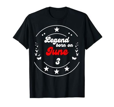 3 de junio Cumpleaños Legend Man Boy desde el 3 de junio Camiseta