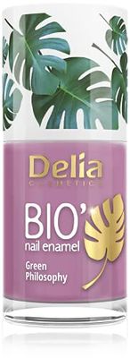 Delia Cosmetics - Bio Green Nail Polish - CRAZY - Vegan Friendly - Perfect Opacity and Shine - Easy and Fast Application - Natural Ingredients - Long Lasting Color up to 6 Days - 11ml