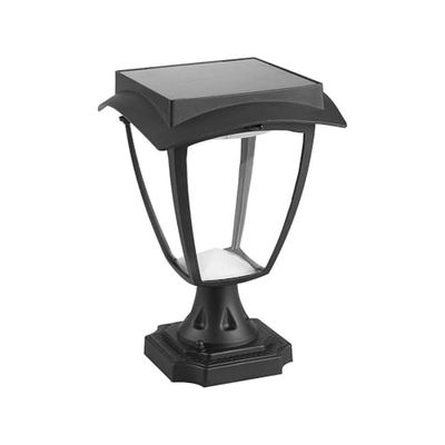Lampe solaire - Lampadaire LED 3000 K et 6000 K, corps noir mat, idéal pour l'extérieur, efficace et durable
