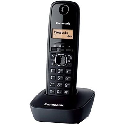 Panasonic KX-TG1611FRH DECT Téléphone Numérique Sans Fil, Base et Combiné, Identification de l'Appelant, Batterie Longue Durée, LCD, Mémoire de Rappel, Réveil, RÉPONDEUR Toute Touche, gris anthracite