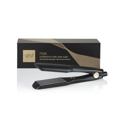ghd - Lisseur ghd Max - Fer à lisser professionnel (Noir) - Lissage 2x plus rapide - Plaques larges - Sans chaleur extrême - Des cheveux 80% plus brillants - Idéal cheveux longs, épais et/ou bouclés