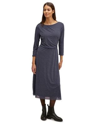 Street One Midi-jurk voor dames, gestippeld, Meerkleurig, 36