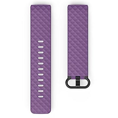 Hama Fitbit Watch 22mm (cinturino di ricambio regolabile per smartwatch Fitbit Charge 3 e Charge 4, cinturino di ricambio in TPU, fibbia in acciaio inox) viola