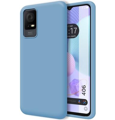 Tumundosmartphone Custodia in silicone liquido ultra morbido per TCL 406 colore blu