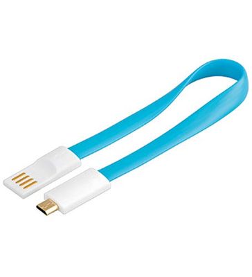 Premium Cord-kabel Micro USB 2.0, A-B 0, 2m magneet, kleur blauw