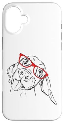 Funny Hipster Goofy Nerdy Red Glasses Rhodie Lover Coque pour iPhone 16 Plus