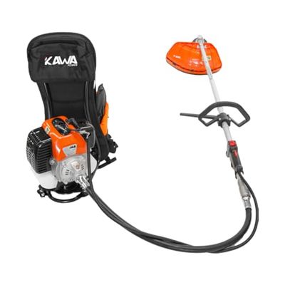 Bricoferr BF043BK - Desbrozadora de mochila (43cc, motor de 2T a gasolina, 1,25 kW)