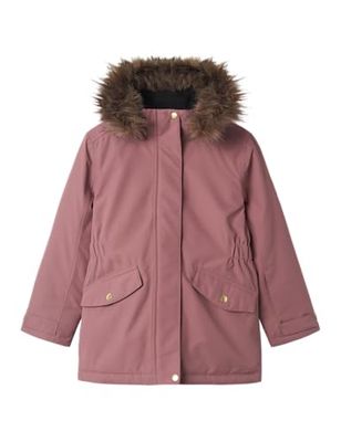 NAME IT NKFSNOW10 Ski Jacket Solid FO Noos Giacca da Neve, Grape Shake, 158 Bambina
