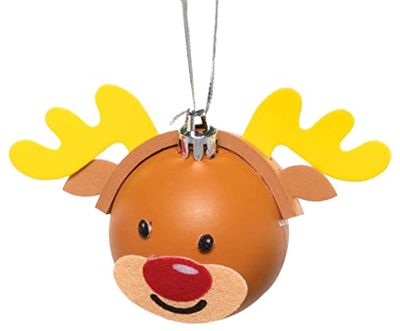 Baker Ross FC176 Christmas Bauble Kits - Pack of 6, Make Your Own Christmas Decorations, Festive Tree Ornaments for Kids to Decorate and Display, Hanging Decorations for Christmas Trees