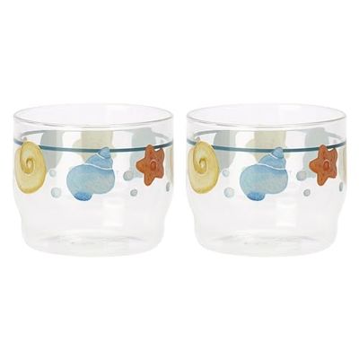 THUN Lot de 2 tasses à crème glacée en verre Mer à aimer