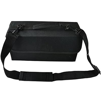 ART&GO 80 Marker Pen Case Black Fabric 6 Rows to Organize Collection with Carry Strap and Carry Handles, Storage Bag on Back