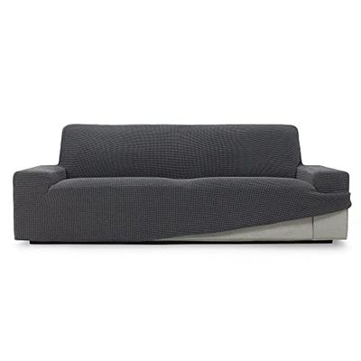 SOFASKINS® Funda superelástica, Funda de sofá de 3 plazas, Transpirable, cómoda y Duradera, fácil de Instalar, Dimensiones (180-230 cm), Color Gris Oscuro