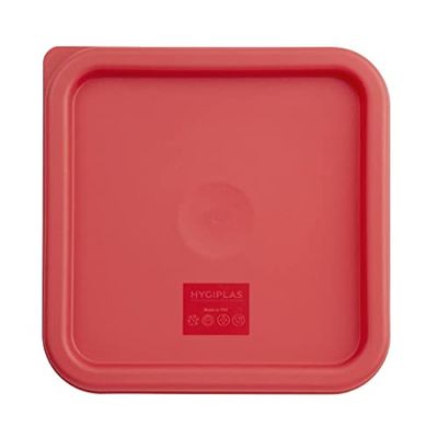 Vogue cuadrado tapa rojo mediano 231 x 231 mm, parte superior de almacenamiento de alimentos