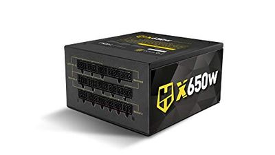 Nox Hummer GD 650 -NXHUMMER650GD- Source d'alimentation 650 W, certifié 80 Plus Gold, Ventilateur 120 mm Ultra Silencieux, Compatible ATX12V, entrée 230 W, Couleur Noire