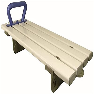 Aidapt White Easy Clean Slatted Bath Board Bath Transfer Board with Grab Handle 660mm (26") Bathroom Aid